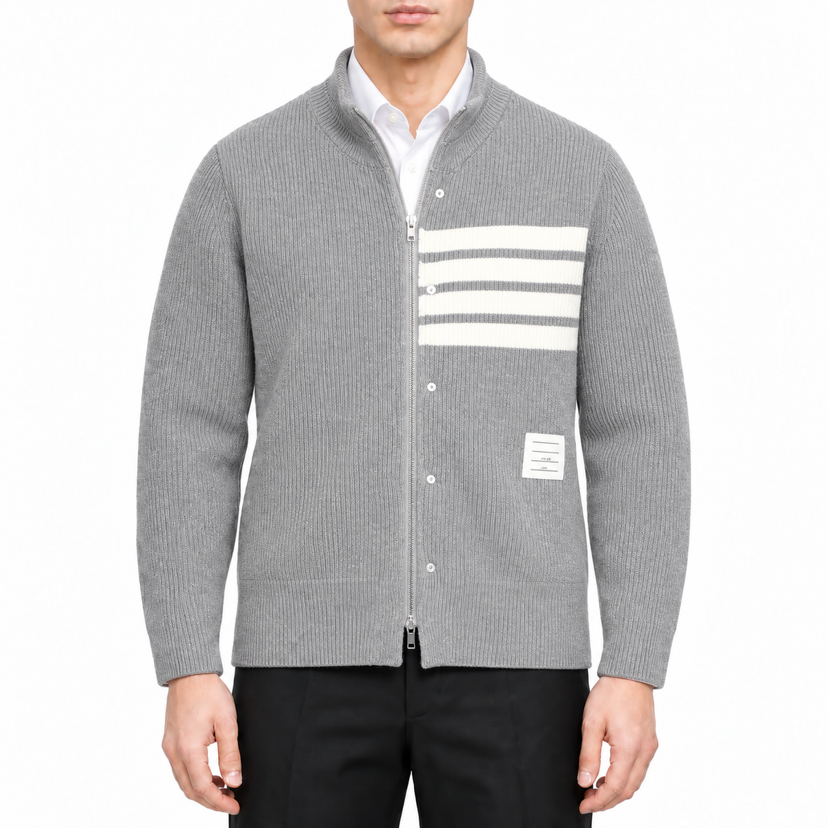 Unisex double-sided fake two-piece jacket | Thom Browne