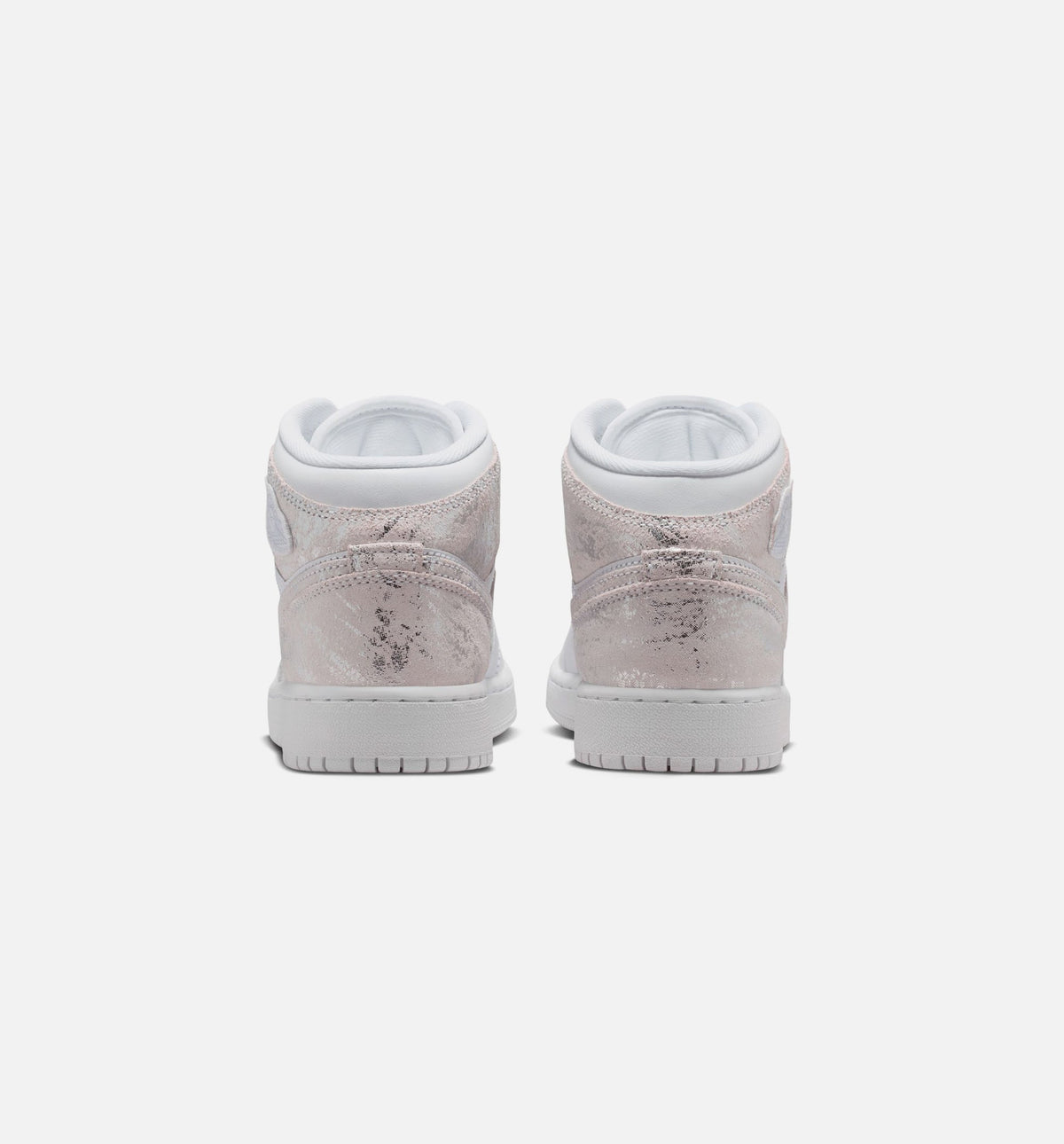 Air Jordan 1 Mid SE – Grade School Lifestyle Shoe in White/Field Silver