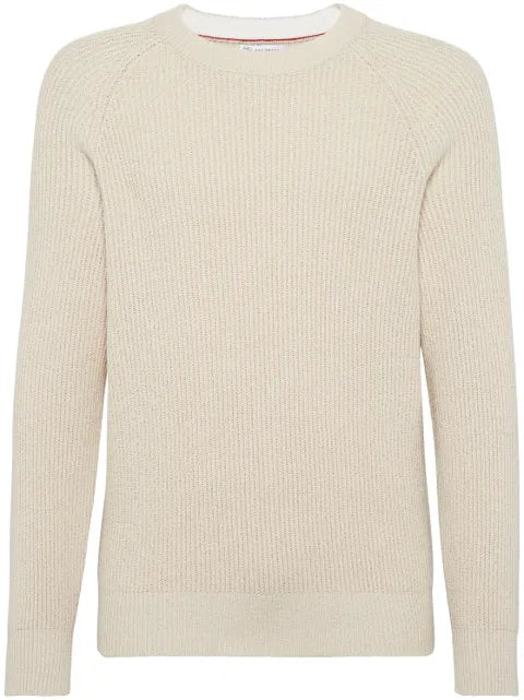 Brunello Cucinelli crew-neck ribbed-knit jumper