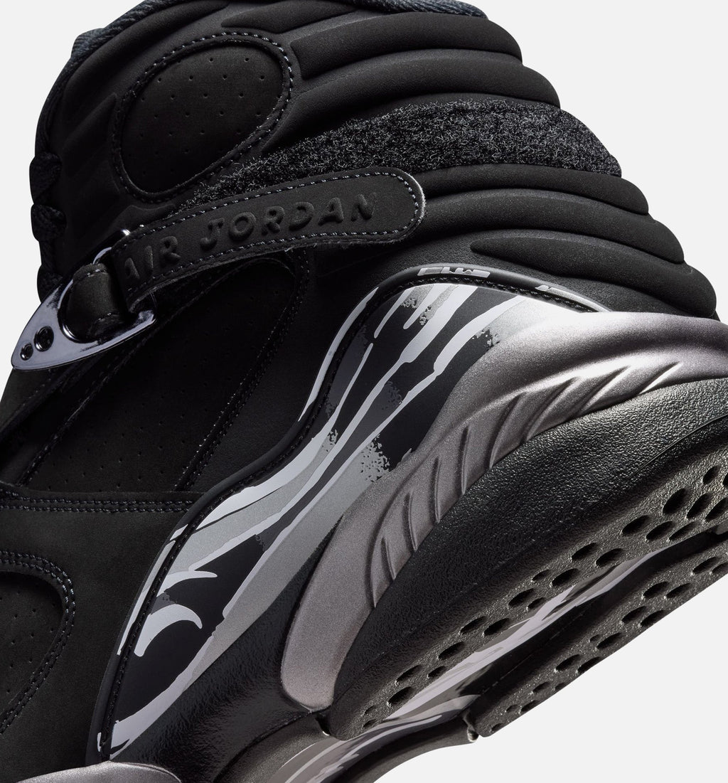 Air Jordan 8 Retro Chrome Black and Light Graphite Men's Lifestyle Shoe
