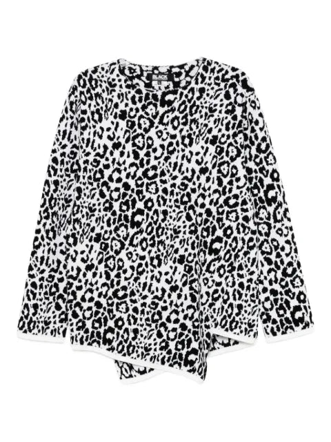Black Comme Des Garçons animal-printed sweatshirt