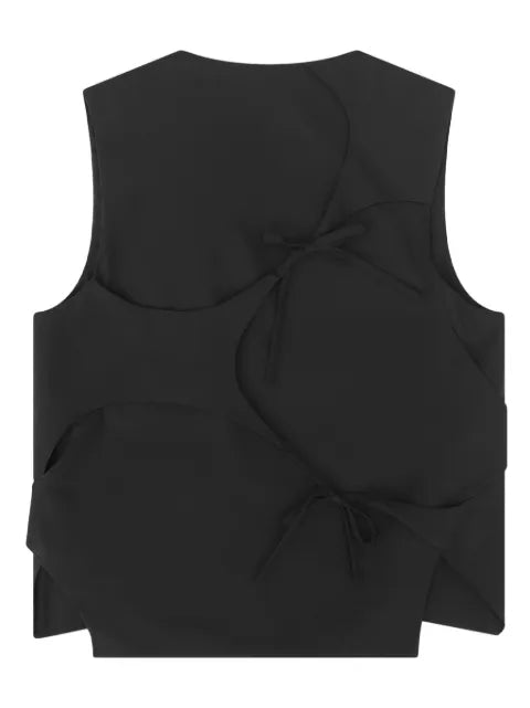 HELIOT EMIL tie-fastening layered vest