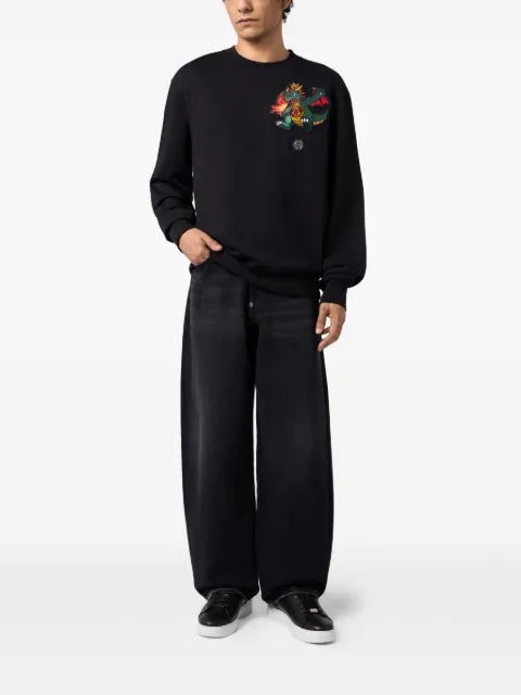 Philipp Plein dragon-patch sweatshirt