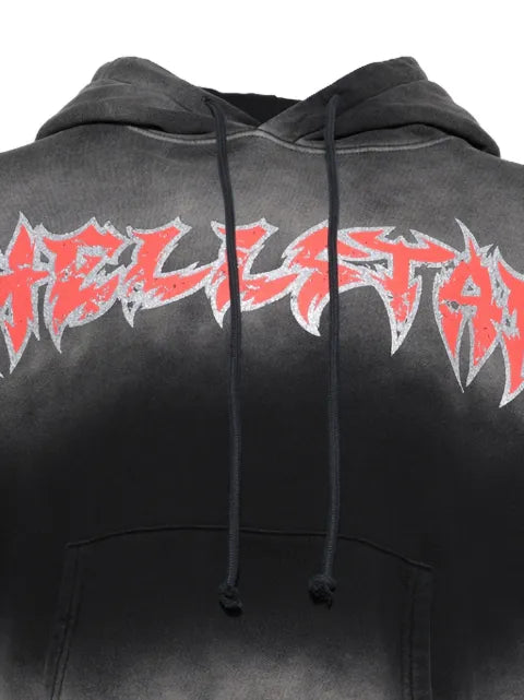 HELLSTAR Stars Shine graffiti-print cropped hoodie