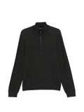 Emporio Armani chevron-knit half-zip sweater