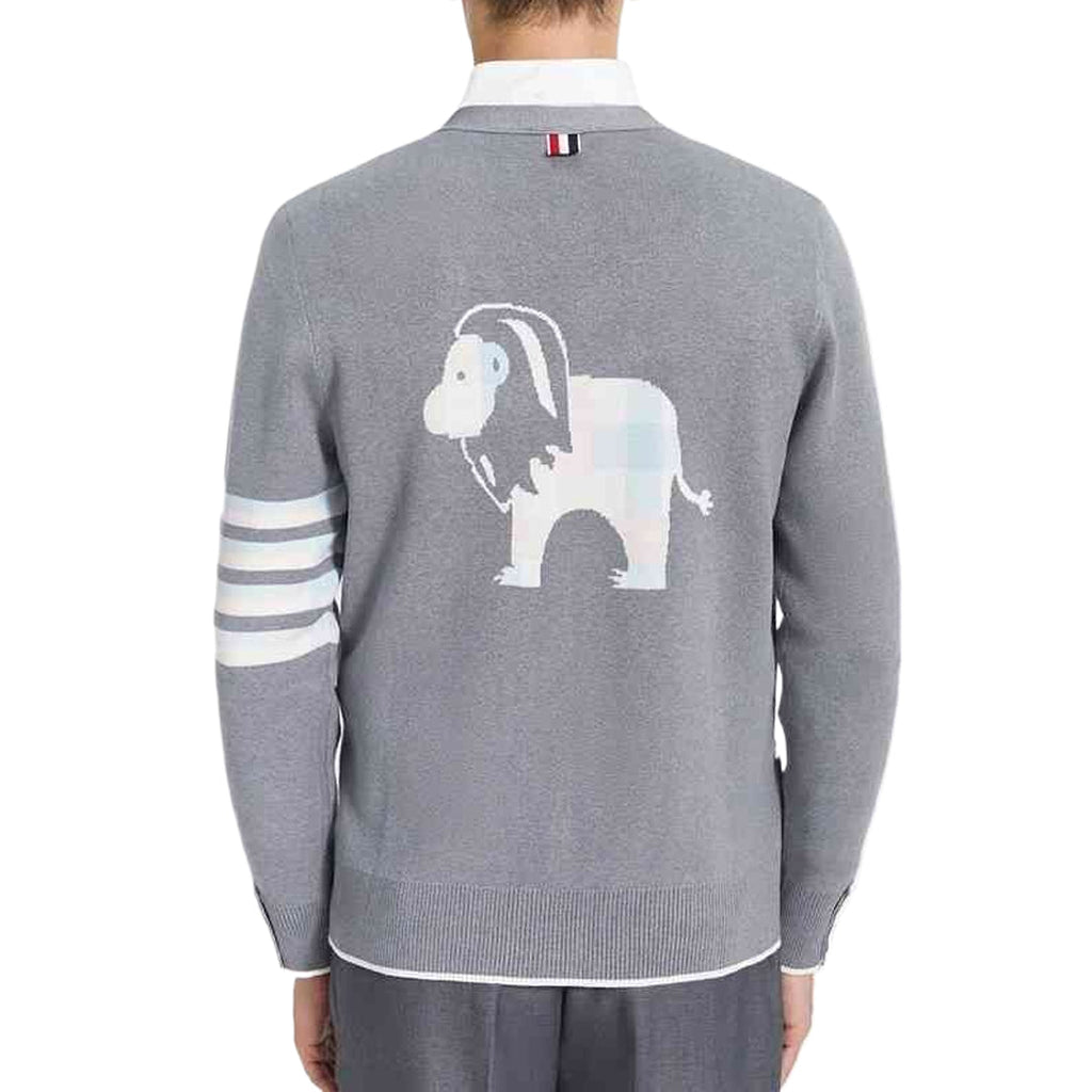 Classic Four-Bar Animal Sweater - 100% Cotton Made in Japan | Thom Browne
