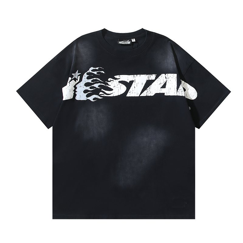 HELSTAR Distressed Graphic Short-Sleeve T-Shirt