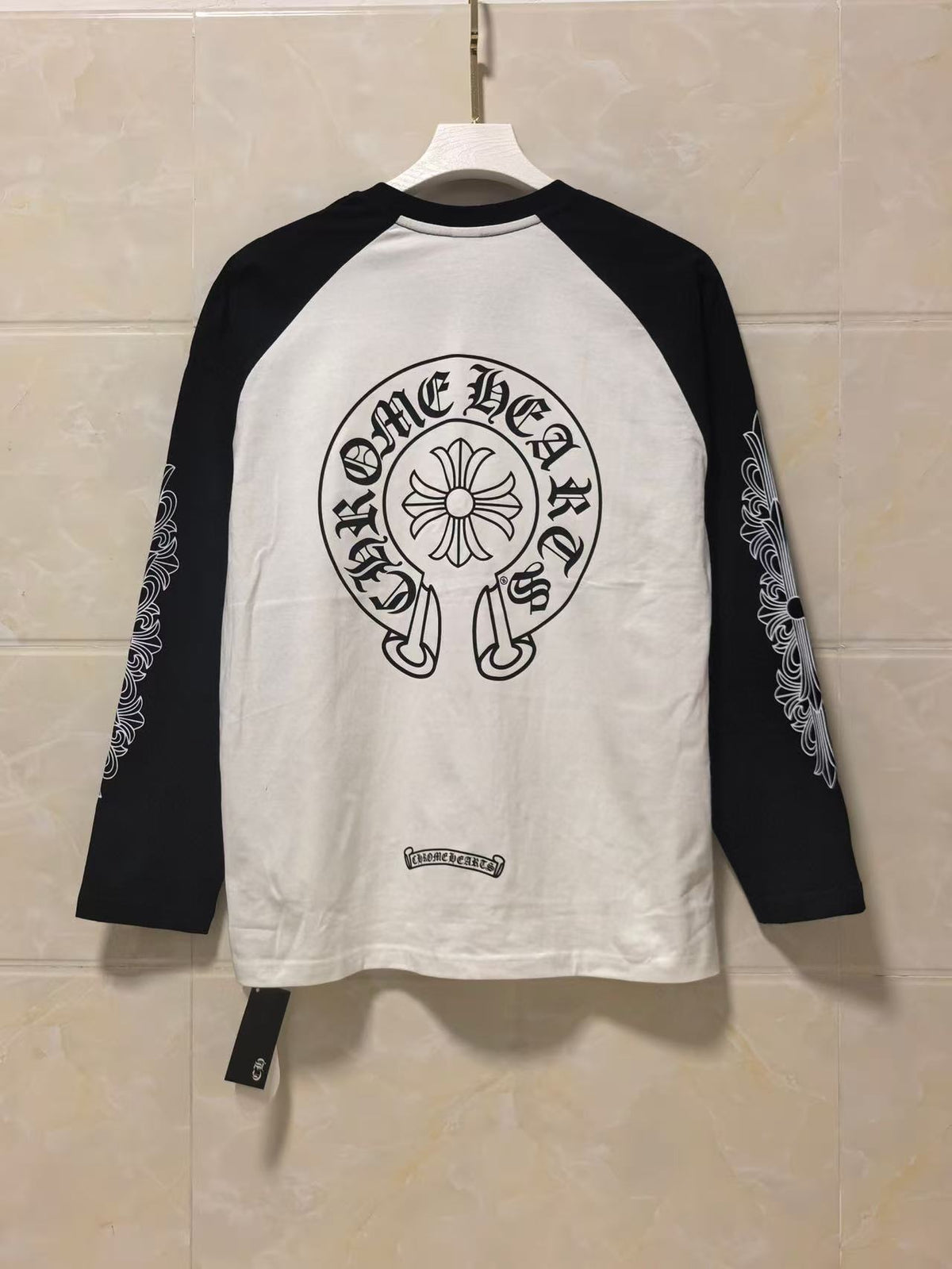 Chrome Hearts Long-Sleeve Shirt White/Black Y84#