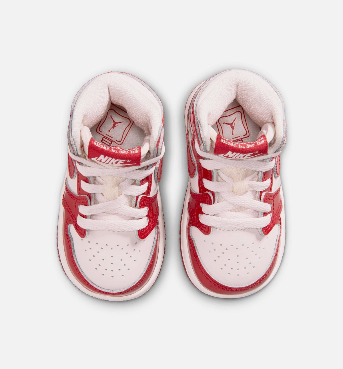 Air Jordan 1 Retro High OG Nails and Grails Infant Sneakers - University Red/Metallic Silver