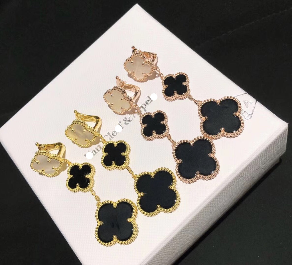 Van Cleef & Arpels Magic Alhambra Three Pearls Motifs Earrings