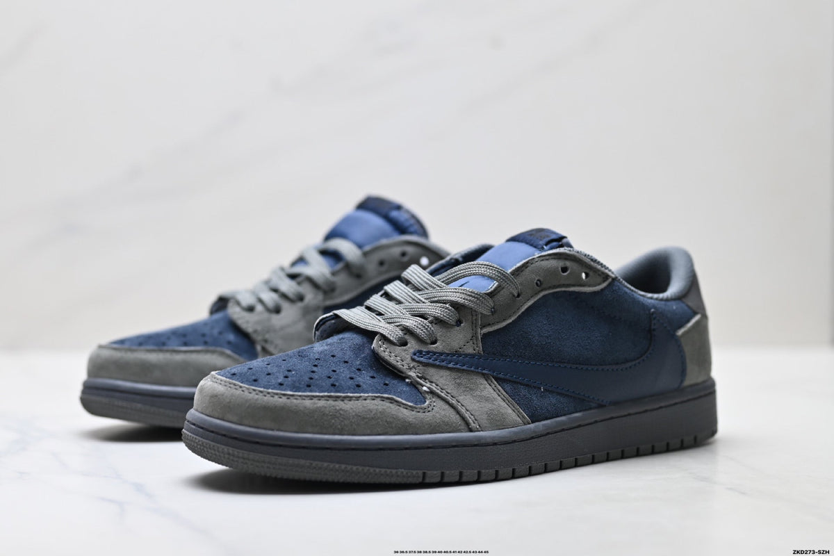 Nike Low-Top Sneakers Navy Gray Unisex Style 24