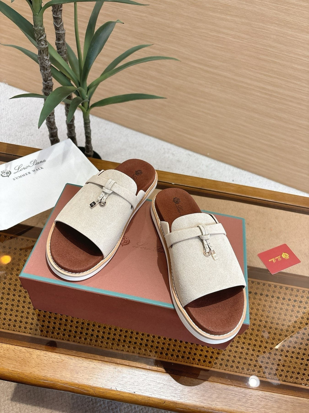 Loro Piana Men's Cross-Strap Mule Sandals