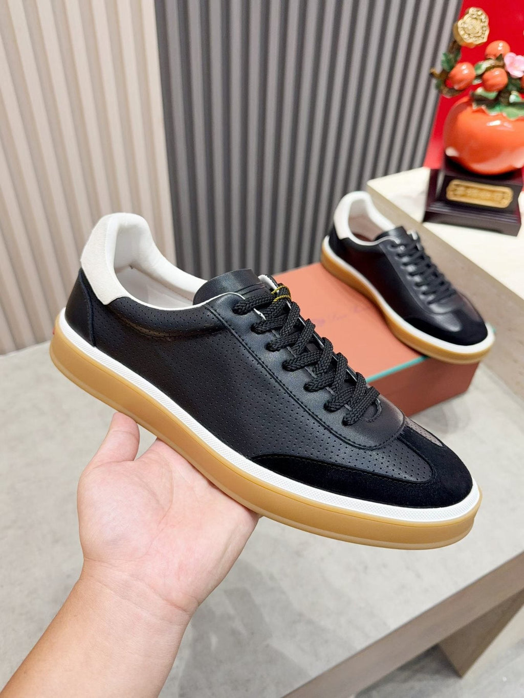 Loro Piana Tennis Walk Low-Top Sneakers