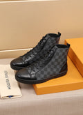 Louis Vuitton Checkerboard High-Top Boots
