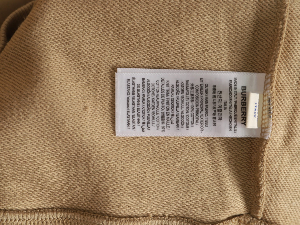 Burberry 25FW Logo-Print Full-Zip Hoodie - Beige