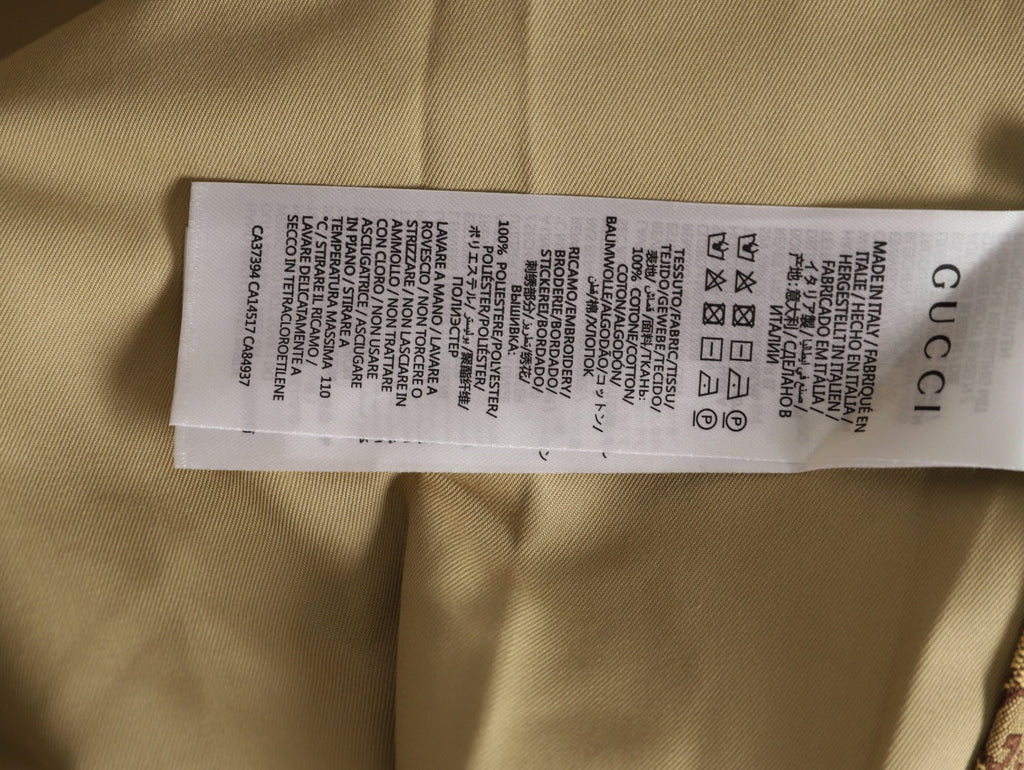 Gucci Beige GUC Chest-Logo Zip Jacket